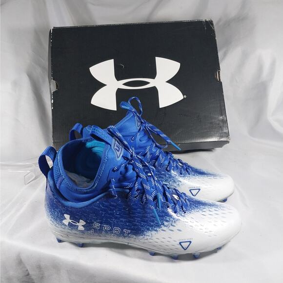 NWT@$130! UNDER ARMOUR SPOTLIGHT LUX MC 2.0! GRADIENT BLUE/WHITE, BOXED! SZ 11 - Picture 11 of 11
